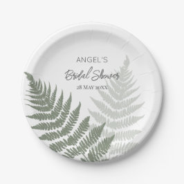 Prato De Papel Forest Green Ferns Wedding