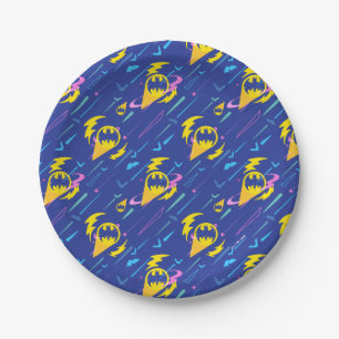 Prato De Papel Forever Batman Bat Signal Pattern