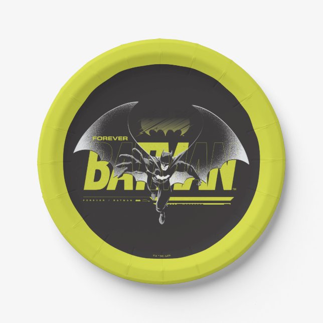 Prato De Papel Forever Batman Reaching Graphic (Frente)