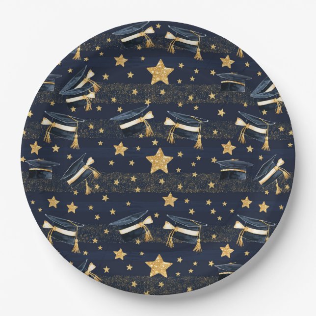 Prato De Papel Formando Brilho: Bonés, Estrelas e Celebração! (Frente)