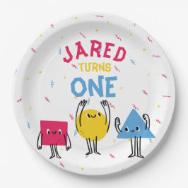 Prato De Papel Formas Bastantes Primeira Celebração de Aniversári