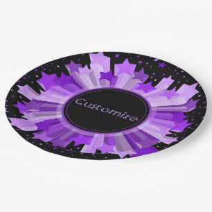 Prato De Papel Formas De Chapas De Papel De Feriado Roxo