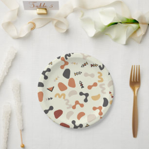 Prato De Papel Formas Geométricas Placas de Festa de aniversário 