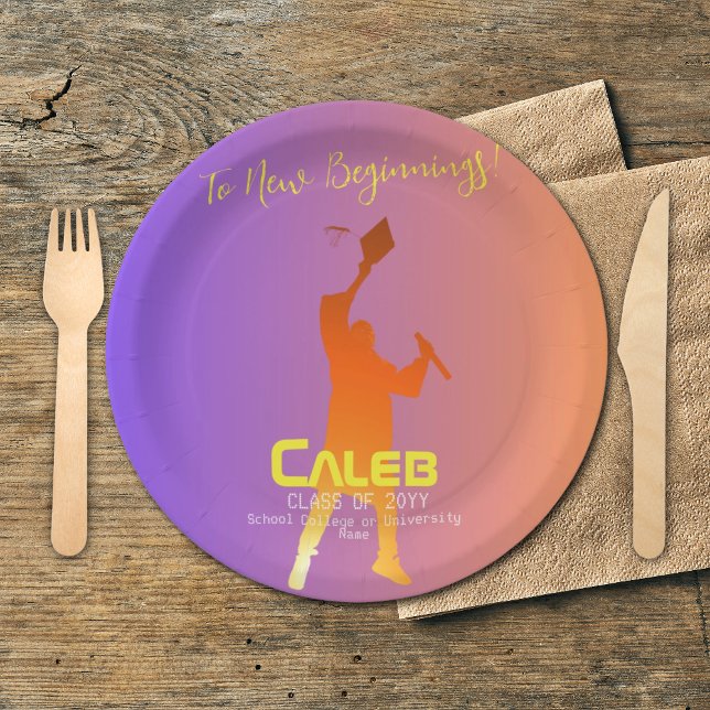 Prato De Papel Formatação Tecnológica Moderna Sunset Vibrante (Criador carregado)