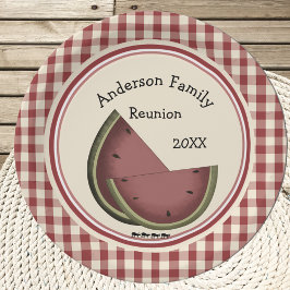 Prato De Papel Formigas e melancia Picnic