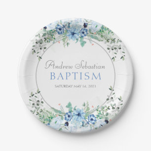 Prato De Papel Fornecimento de Tableware Baptism Baby Boy