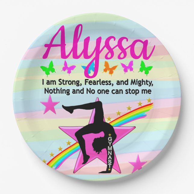 PRATO DE PAPEL FORTE, SEM MEDO E PODEROSA GINÁSTE (Frente)