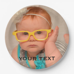 Prato De Papel Foto da família de bebês