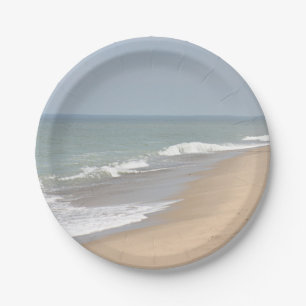 Prato De Papel Foto da praia