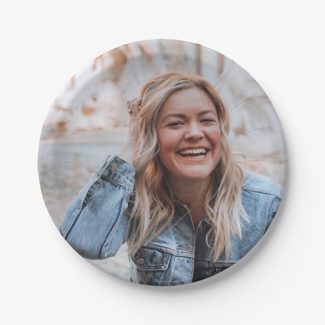 Prato De Papel Foto personalizada (Frente)