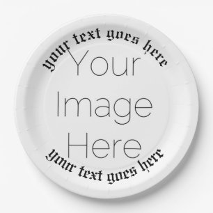 Prato De Papel Foto personalizada e texto Igreja – Batismo religi