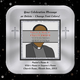 Prato De Papel Foto personalizada, igreja ou cristã