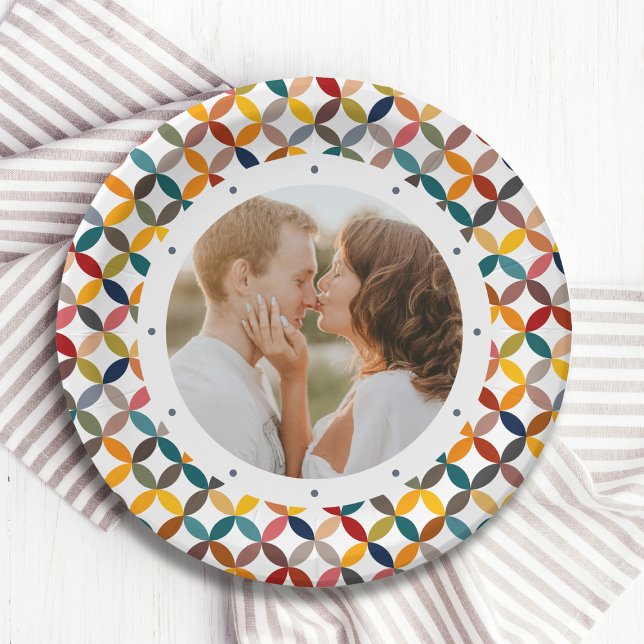 Prato De Papel Foto Personalizada Moderna Colorida (Criador carregado)