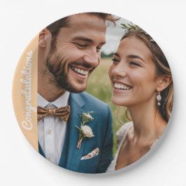 Prato De Papel foto personalizada personalizada de texto e foto