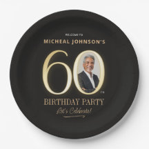 Foto Personalizada Preto e Dourado Aniversário de