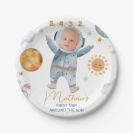 Prato De Papel Foto Sun Primeira Viagem em torno do primeiro aniv