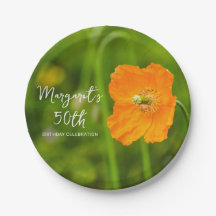 Fotografia de Flor de Papoula Laranja para Anivers