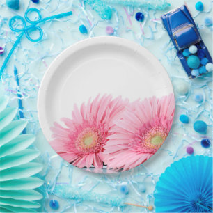 Prato De Papel Fotografia Elegante de Gerbera Daisies Rosa