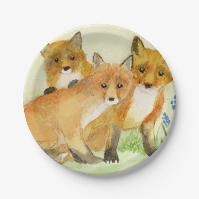 Prato De Papel Fox Kits (Frente)