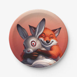 Prato De Papel Fox Loves Rabbit