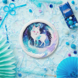 Prato De Papel Fox Woodland Modern Birthday