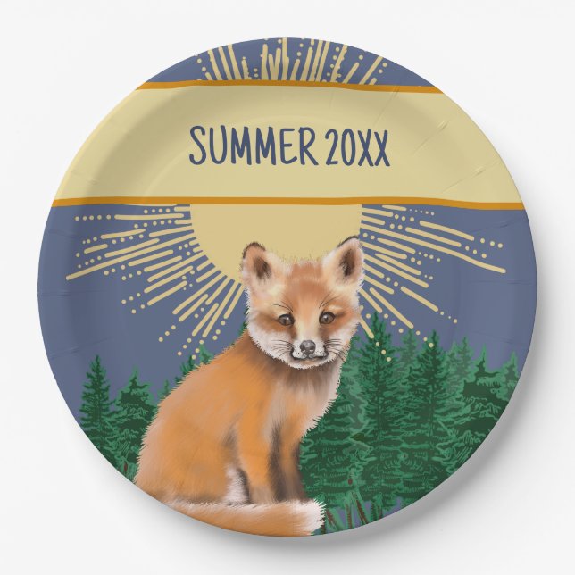 Prato De Papel Foxy Summer (Frente)