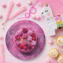 Prato De Papel Framboesas,