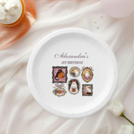 Prato De Papel Framed Ghost & Cat Halloween 1st Birthday