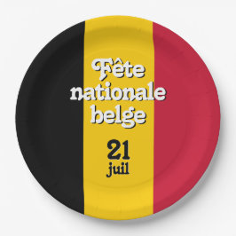 Prato De Papel França Fête nationale belge Bandeira belga