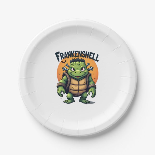 Prato De Papel Frankenshell Turtle (Frente)