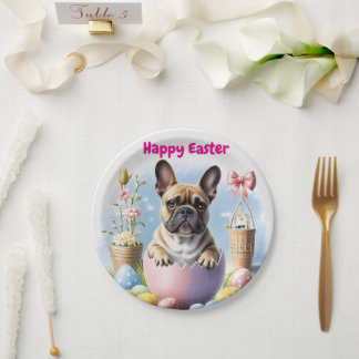 Prato De Papel Französische Bulldogge Frohe Ostern French Bulldog