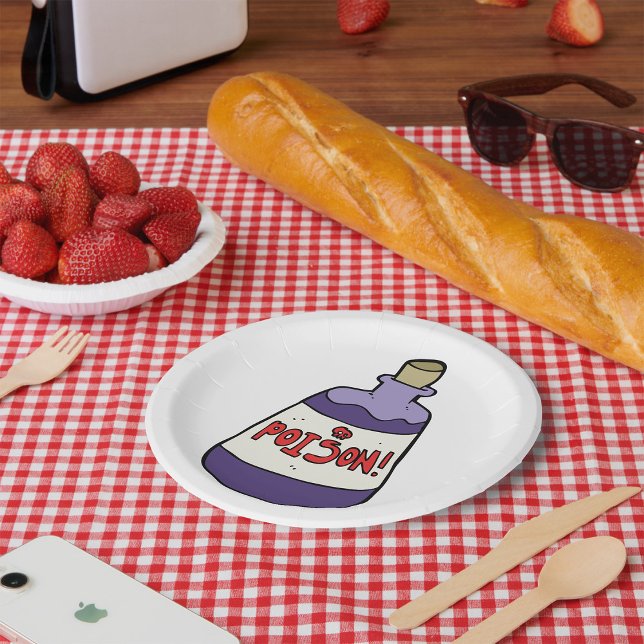 Prato De Papel Frasco Roxo De Veneno (Criador carregado)