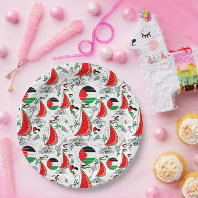 Prato De Papel Freedom Global Sumud Flotilla Boats para Gaza (Festa)