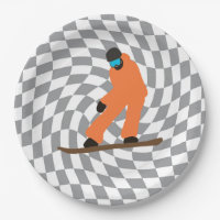 Freeride Snowboarder Em Traje Laranja Verificado