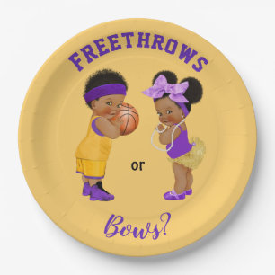 Prato De Papel Freethrows ou Arco Roxo Dourado Garota