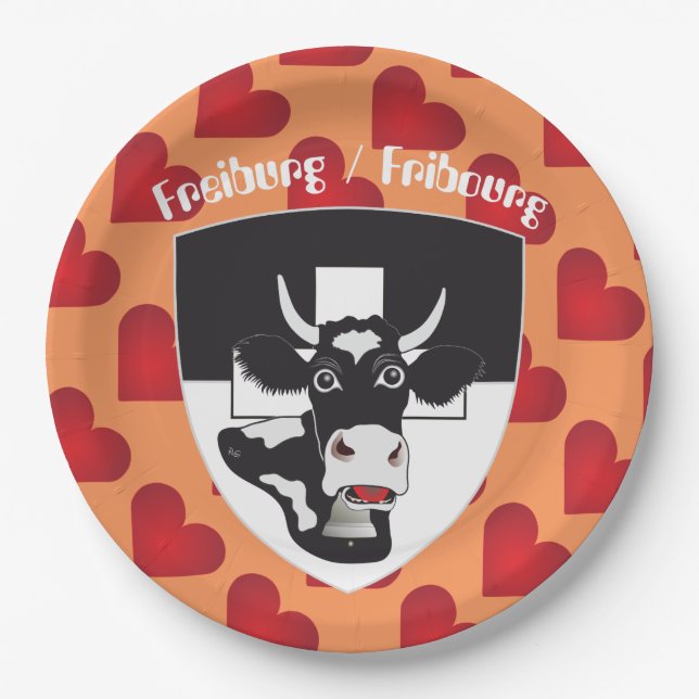 Prato De Papel Freiburg – Fribourg Papierteller (Frente)