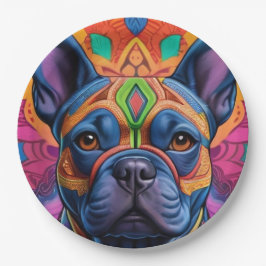 Prato De Papel Frenchie Fun