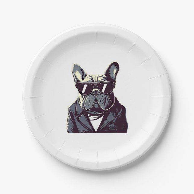 Prato De Papel Frenchie O Partido (Frente)