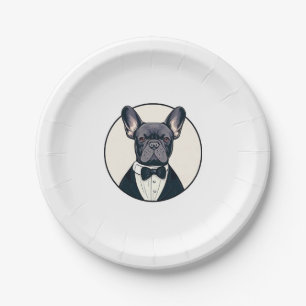 Prato De Papel Frenchie Os Cavalheiros