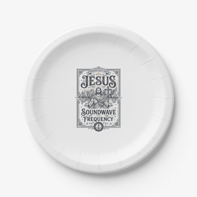 Prato De Papel Frequência da Onda Sonora de Jesus Frequência da O (Frente)