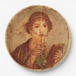 Prato De Papel Fresco de Sappho em Pompeia