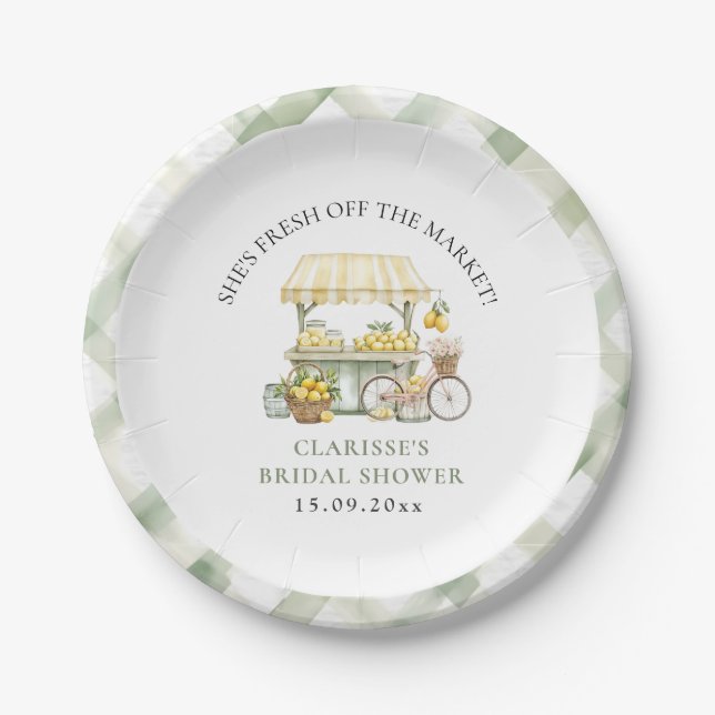 Prato De Papel Fresco Do Mercado Chá de panela De Citros De Verão (Frente)