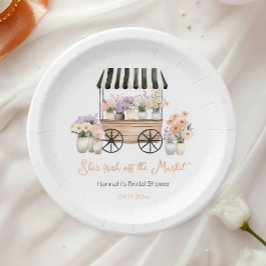 Prato De Papel Fresco no Mercado Floral Chá de Noiva