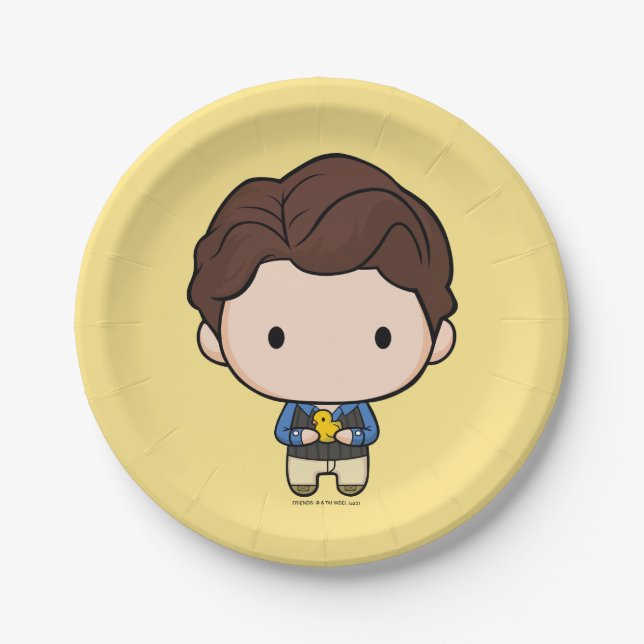 Prato De Papel FRIENDS™ | Chandler Chibi (Frente)
