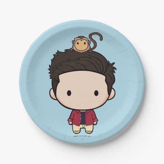 Prato De Papel FRIENDS™ | Ross Chibi (Frente)