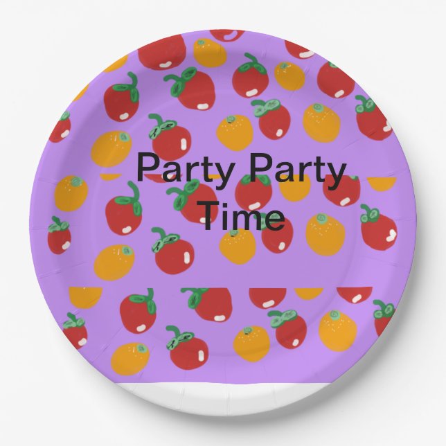 Prato De Papel Fruity Delights (Frente)