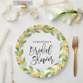 Prato De Papel Fruta de limão Citrus