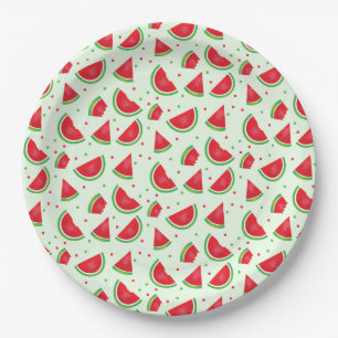 Prato De Papel Fruta de Melão de Summertime