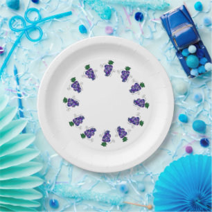 Prato De Papel Fruta de Uvas Whimsy