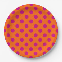 Fuchsia bolinhas em laranja